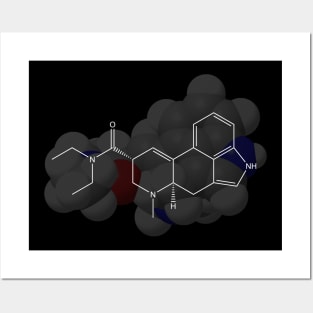 LSD Molecule Chemistry Posters and Art